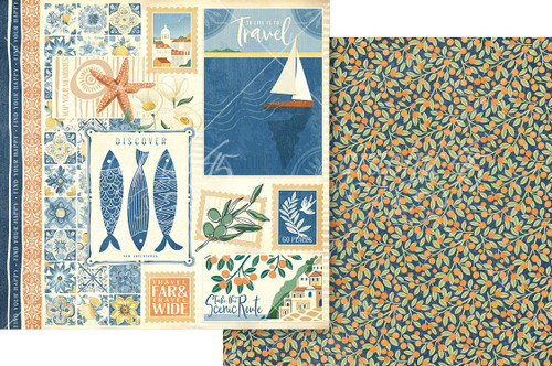 GRAPHIC 45 Scenic Route 12x12 Paper: Scenic Route