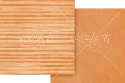 GRAPHIC 45 Scenic Route 12x12 Paper: Vibrant Orange