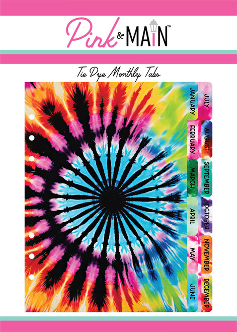 PREORDER - ships March: PINK & MAIN Inserts: Tie Dye Monthly Tabs