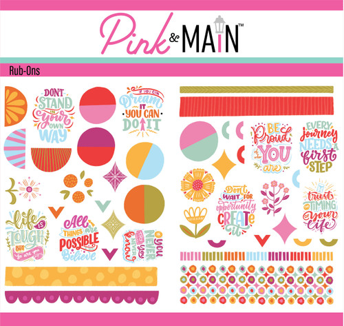 PINK & MAIN Rub-Ons: Bright Encouragement