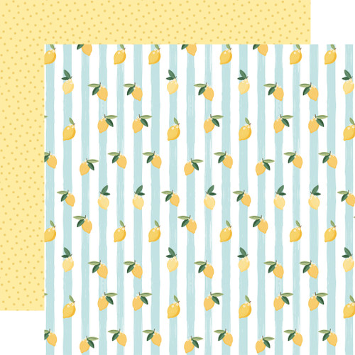 CARTA BELLA Lemonade 12x12 Paper: Lemonade Stripes