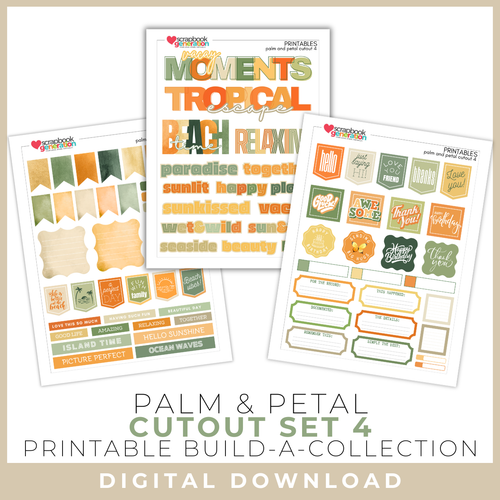 DIGITAL DOWNLOAD: Printables by Debbie - Palm & Petal | Cutout Set 4