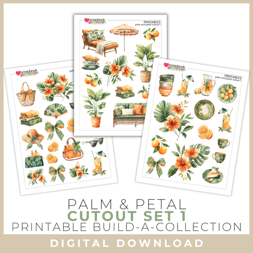 DIGITAL DOWNLOAD: Printables by Debbie - Palm & Petal | Cutout Set 1