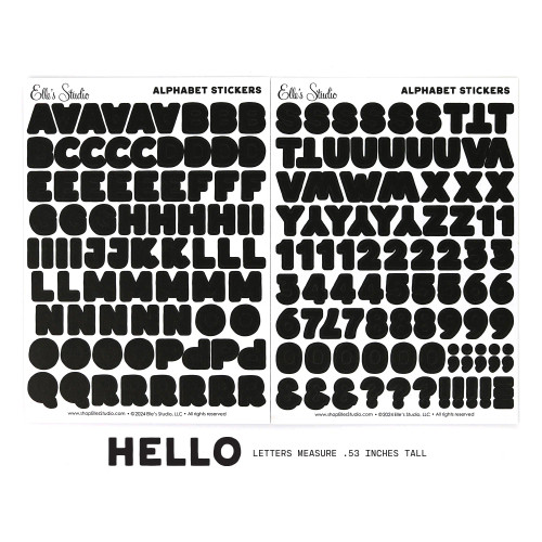 ELLE'S STUDIO Alphabet Stickers: Otis | Black