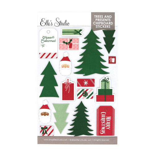ELLE'S STUDIO Chipboard Stickers: Christmas | Trees and Presents