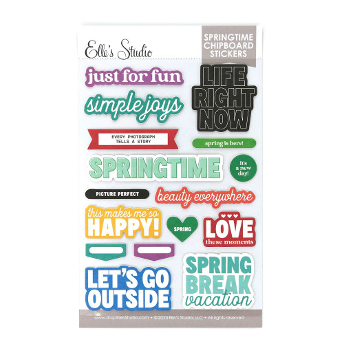ELLE'S STUDIO Chipboard Stickers: Spring | Springtime