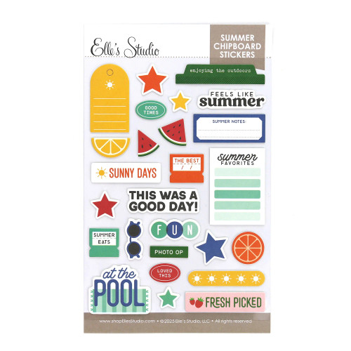 ELLE'S STUDIO Chipboard Stickers: Summer | Summer