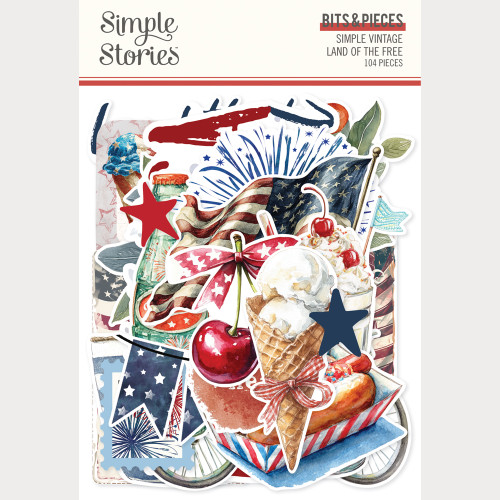 PREORDER - ships May: SIMPLE STORIES Simple Vintage Land of the Free Bits & Pieces