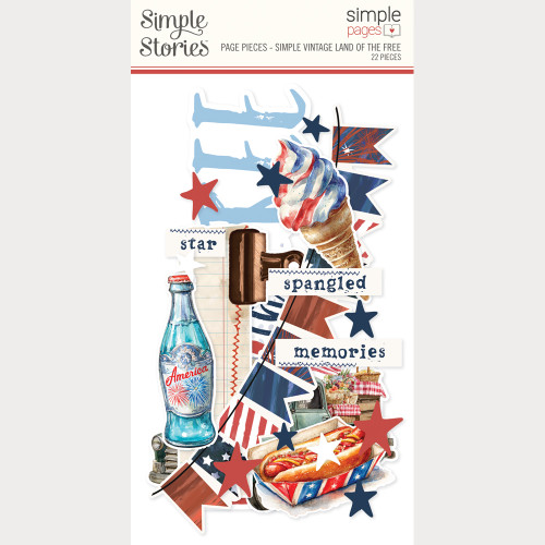 PREORDER - ships May: SIMPLE STORIES Simple Vintage Land of the Free Page Pieces