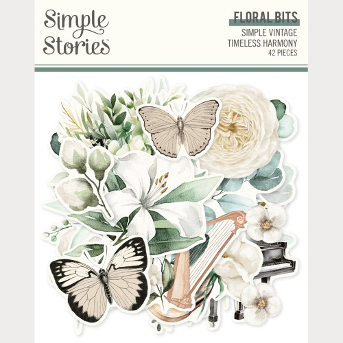 PREORDER - ships May: SIMPLE STORIES Simple Vintage Timeless Harmony Floral Bits & Pieces