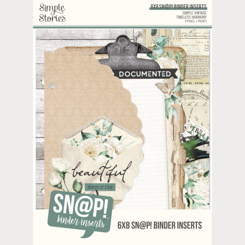 PREORDER - ships May: SIMPLE STORIES Simple Vintage Timeless Harmony SN@P! 6x8 Binder Inserts