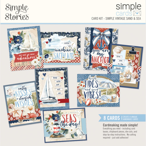 PREORDER - ships May: SIMPLE STORIES Simple Vintage Sand & Sea Simple Cards Card Kit