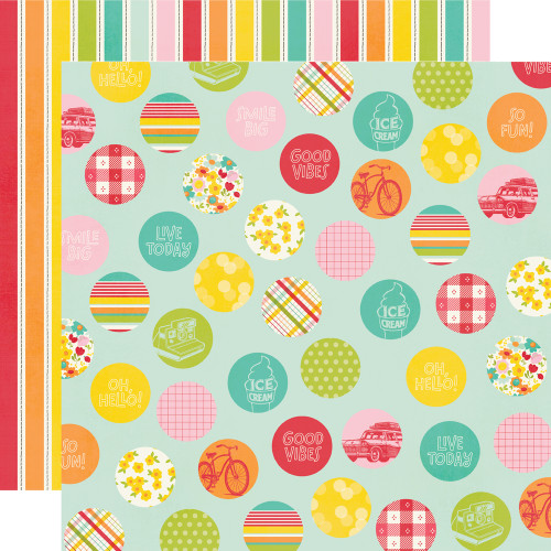 PREORDER - ships May: SIMPLE STORIES Sweet Summertime 12x12 Paper: Play Outside