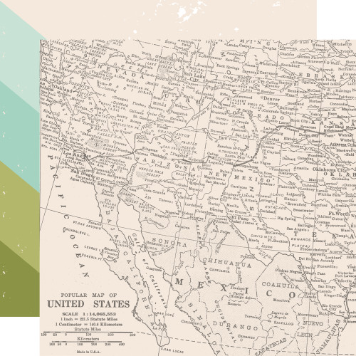 PREORDER - ships May: SIMPLE STORIES Open Road 12x12 Paper: Hit The Road