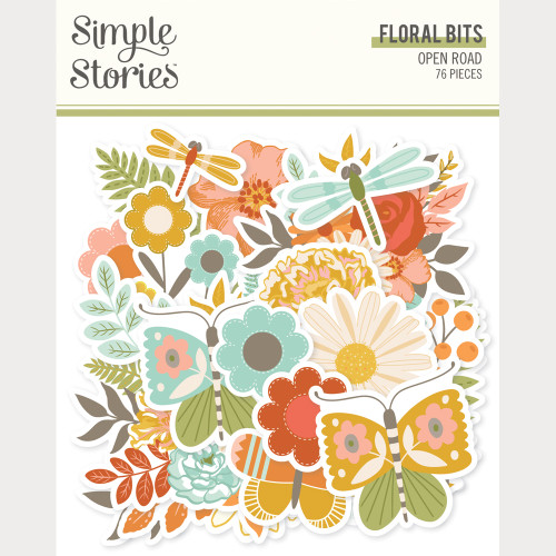 PREORDER - ships May: SIMPLE STORIES Open Road Floral Bits & Pieces
