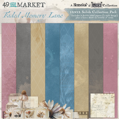 49 AND MARKET 12x12 Collection Pack: Faded Memory Lane Solids