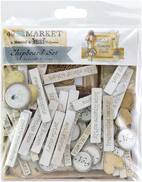 49 AND MARKET Chipboard Set: Faded Memory Lane