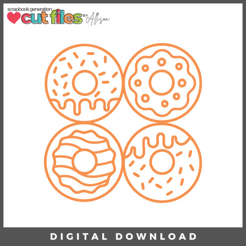 DIGITAL DOWNLOAD: Cut Files by Allison - Donuts