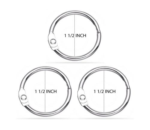 SG 1.5" Metal Binder Rings - 3 pieces