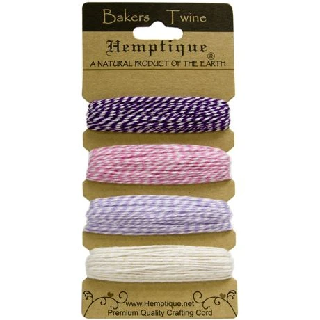 HEMPTIQUE Cotton Bakers Twine: Raspberry Sorbet