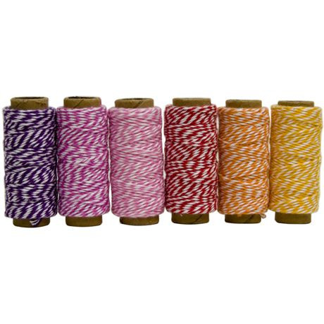 HEMPTIQUE Cotton Bakers Twine Mini Spools: Spring Fling