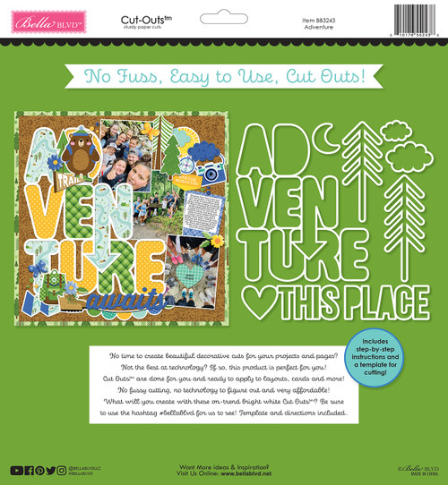 PREORDER - ships May: BELLA BLVD Adventure Awaits Cut Outs - Adventure