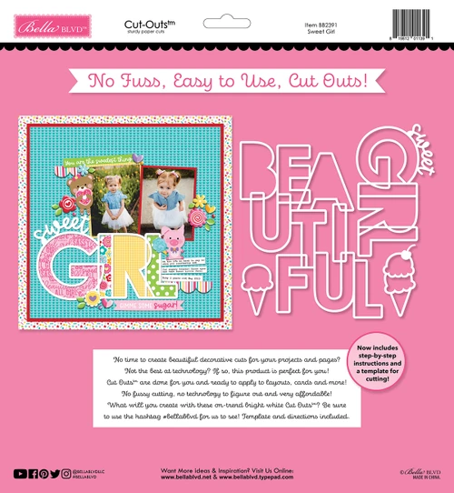 PREORDER - ships May: BELLA BLVD Cut-Outs - Sweet Girl (coordinates with Walking On Sunshine)
