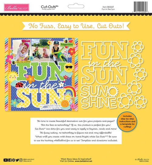 PREORDER - ships May: BELLA BLVD Walking On Sunshine Cut Outs - Fun in the Sun
