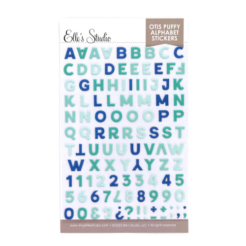 ELLE'S STUDIO Puffy Alphabet Stickers: General | Otis - Navy and Teal