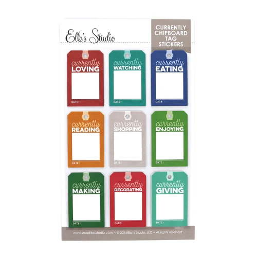ELLE'S STUDIO Chipboard Stickers: General | Currently Tag