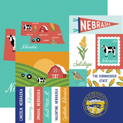 ECHO PARK Our United States 12x12 Paper: Nebraska