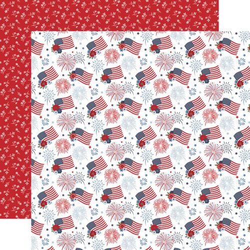 ECHO PARK All American 12x12 Paper: Fireworks And Flags