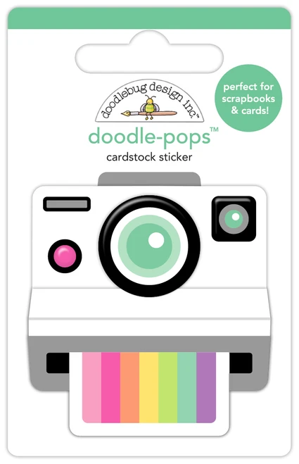 PREORDER - ships JUNE: DOODLEBUG DESIGNS Color Me Crafty Doodle-Pops Sticker: Snap Happy
