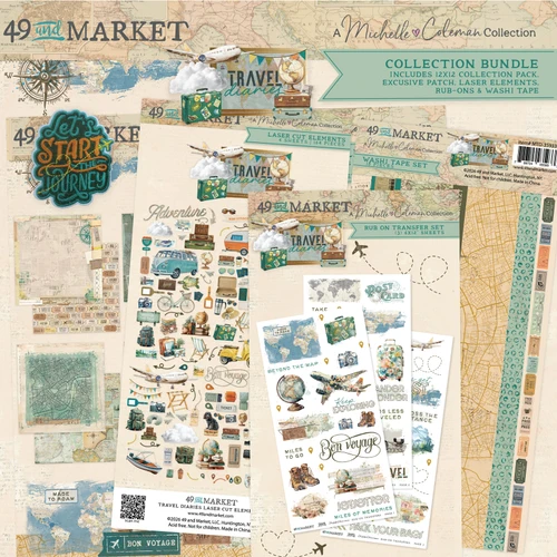49 AND MARKET 12x12 Bundle Collection w/Patch: Travel Diaries