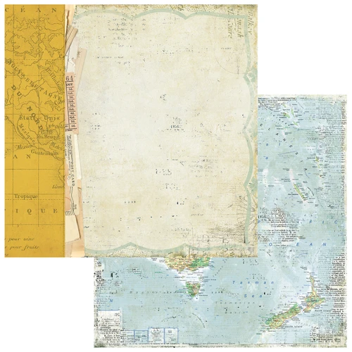49 AND MARKET 12x12 Paper: Travel Diaries - Vintage Map