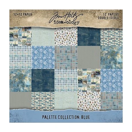 TIM HOLTZ Idea-Ology Pallet Collection 12x12 Paper Pack: Blue