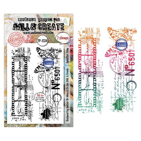 AALL AND CREATE A6 Clear Stamp #1334: Splatter Film