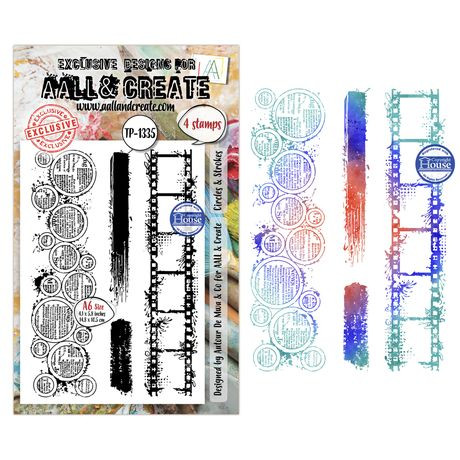 AALL AND CREATE A6 Clear Stamp #1335: Circles & Strokes