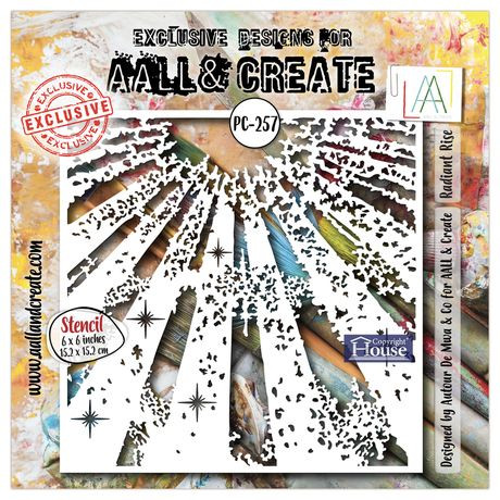 AALL AND CREATE 6x6 Stencil #257: Radiant Rise