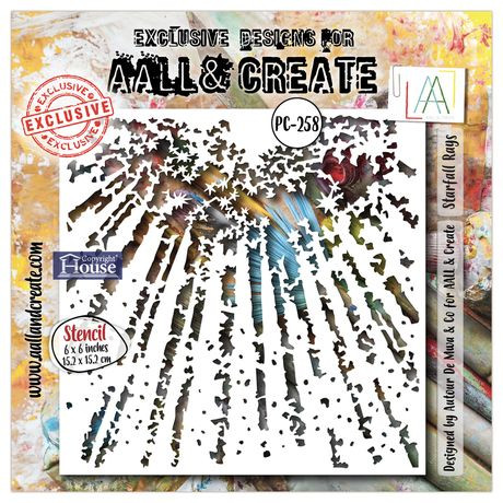 AALL AND CREATE 6x6 Stencil #258: Starfall Rays