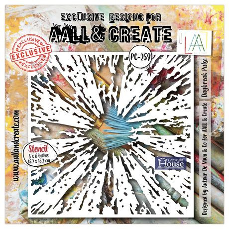 AALL AND CREATE 6x6 Stencil #259: Daybreak Pulse
