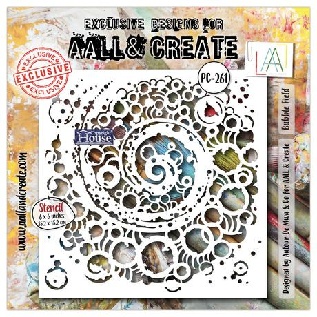 AALL AND CREATE 6x6 Stencil #261: Bubble Field