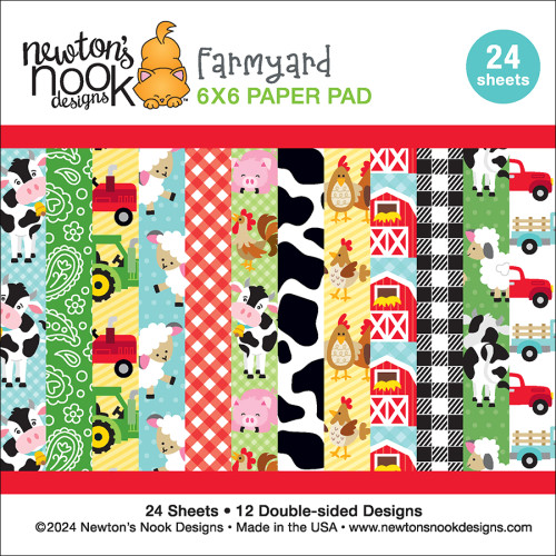 NEWTON'S NOOK DESIGNS 6x6 Paper Pad: Farmyard
