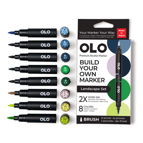 PREORDER - ships July: OLO 8 Color Brush Set - Landscape