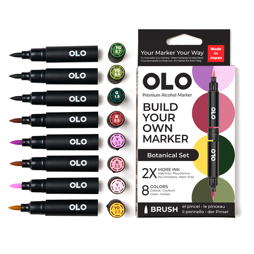 PREORDER - ships July: OLO 8 Color Brush Set - Botanical