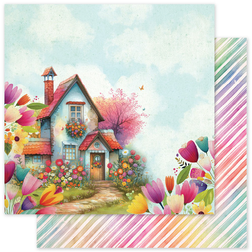 PAPER ROSE Rainbow Village 12x12 Paper: Basics C