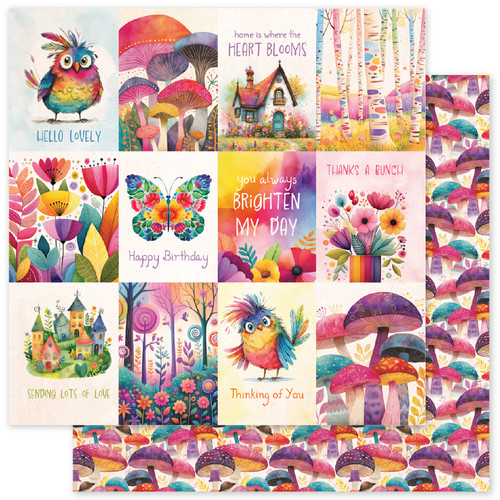 PAPER ROSE Rainbow Village 12x12 Paper: D