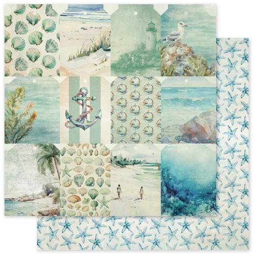 PAPER ROSE Seaside Memories 12x12 Paper: Basics E