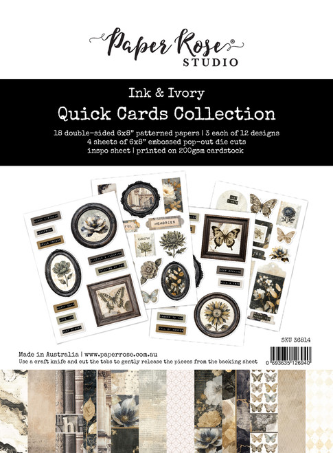 PAPER ROSE Ink & Ivory Quick Cards Kit