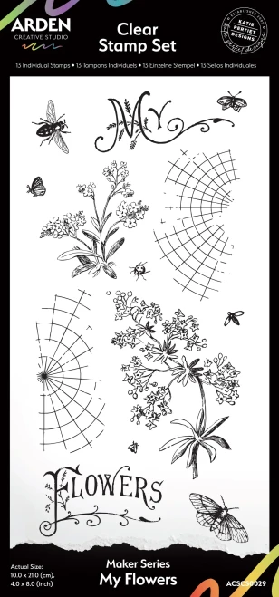 ARDEN CREATIVE STUDIO 4x8 Stamp Set: Maker Series - My Flowers